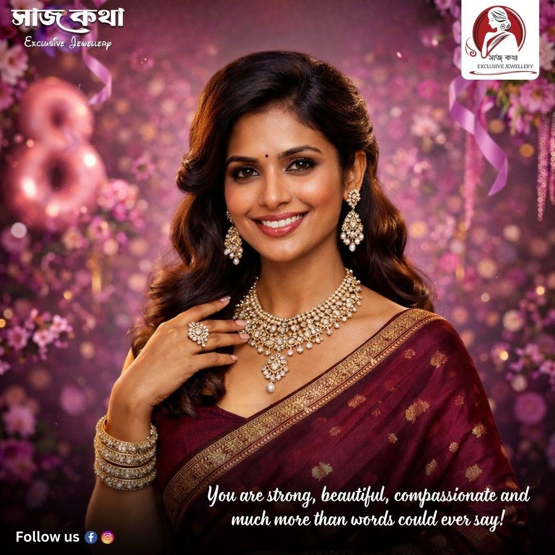 Saj Kotha Instagram post about jewellery and Women's Day